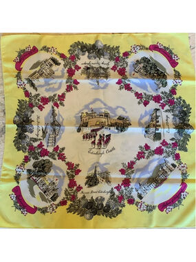 Scottish souvenir scarf yellow